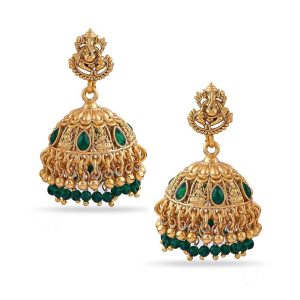 Rubans Jhumka Earrings Gold Plated Stylish Traditional Trendy Jewellery Gift for Women & Girls